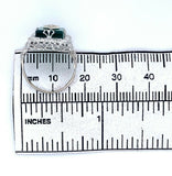 10k White Gold Filigree Genuine Natural Chrysoprase and Diamond Ring (#J4979)