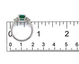 Platinum 3-Stone Ring 1.86 Carat Genuine Emerald w/ Diamonds GIA Report (#J7418)