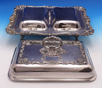 Grande Baroque by Wallace Silverplate Vegetable Server Dish Covered Double #8481