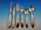 Stromlinie by A. Dragsted Danish Sterling Silver Flatware Set for 12 Rare 72 pcs