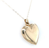 14k Yellow Gold Heart Shaped Locket Pendant Necklace with Chain (#J7611)