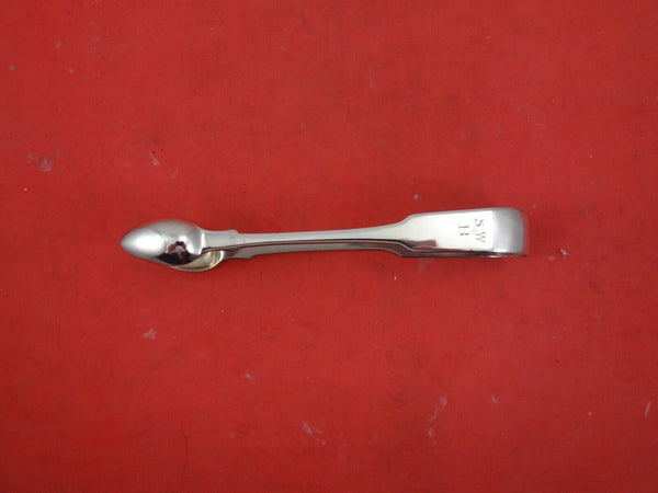 WN English Georgian Sterling Silver Sugar Tong London 1817 Repaired 5 5/8"