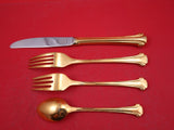Adamas by Kirk Sterling Dinner 4-pc Setting Vermeil Diamond 1/2 ct per piece