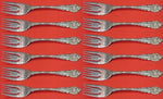 Sir Christopher by Wallace Sterling Silver Salad Fork Set 12 pieces 6 1/2"