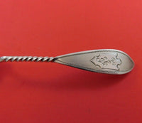 Bailey and Co Coin Silver Ice Cream Spoon Engine Turned Twisted Shell 5 3/8"