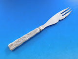 Lap Over Acid Etched by Tiffany Sterling Silver Melon Fork / Knife Catfish 8 1/8