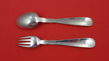 Lap Over Edge Applied by Tiffany and Co Sterling Junior Set 2pc fork 6 1/4"