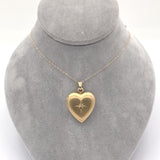 14k Gold Heart Shaped Locket with Genuine Natural Diamond and 14k Chain (#J6521)