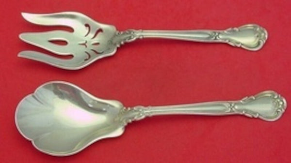 Chantilly by Gorham Sterling Silver Salad Serving Set 2pc Pcd Fork Orig 8 3/4"