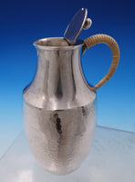 Chinese Sterling Silver Cream Pitcher Hand Hammered 4 1/2" x 2 3/4" (#7602)