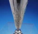 Russian .875 Silver Cordial Cup Engraved with Cattails Flowers Wheat (#4332)