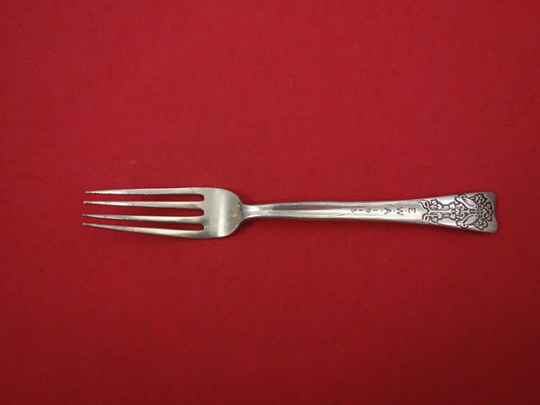 Lap Over Edge Acid Etched by Tiffany Sterling Breakfast Fork w/ Morning Doves