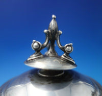 B and Shield English Sterling Silver Inkwell w/Deco Style Insect Handles (#5423)