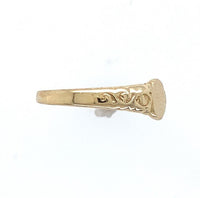 14k Gold Baby Signet Ring Blank Fancy Infant Children's Jewelry (#J5964)