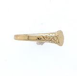 14k Gold Baby Signet Ring Blank Fancy Infant Children's Jewelry (#J5964)