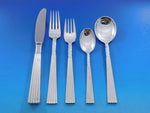 Plisse Pleated by E. Dragsted Danish Sterling Silver Flatware Set Service 40 pcs