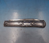 T.W. and Co Coin Silver Pocket Knife Folding 3 1/4" Opened 5 7/8" (#6883-2)