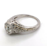 14k White Gold Filigree 3/4 Carat Genuine Natural Diamond Ring (#J5421)