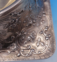Louis XV Sterling Silver Powder Puff Vanity Base Cupids c1890 Rare Huge (#8376)