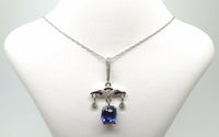 14k Gold Chandelier 2.30ct Genuine Natural Tanzanite Pendant w/Diamonds (#J3757)