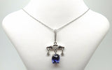 14k Gold Chandelier 2.30ct Genuine Natural Tanzanite Pendant w/Diamonds (#J3757)