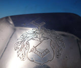 Austrian 13=.812 Silver Jewelry Box w/ Lock Engraved Crest Sword Helmet (#5685)