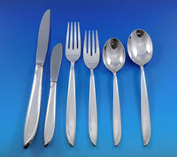 Silver Rhythm by International Sterling Silver Flatware Set 12 Service 78 pcs