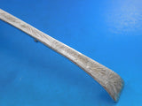 Lap Over Edge Acid Etched Tiffany Sterling Stuffing Spoon with Pine Cones 11"