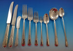 Orchid by International Sterling Silver Flatware Dinner Service Set 120 Pieces