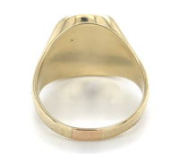 10k Yellow Gold Genuine Natural Black Onyx and Diamond Men's Ring (#J6538)