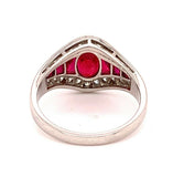 Platinum 2.79 Carat Finest Genuine Natural Ruby Ring (#J4865)
