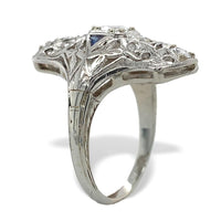 18k White Gold .44ct TW Genuine Natural Diamond Filigree Ring Size 3.75 (#J7266)