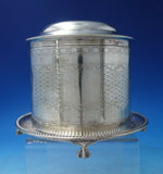 H.A. English Silverplate Biscuit Box Bun Warmer Pierced Engraved (#6002)