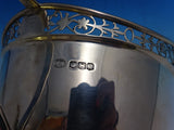 John Round English Estate Sterling Silver Cup w/ Two Handles Pierced Rim (#8632)