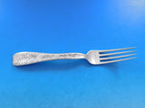 Lap Over Edge Acid Etched by Tiffany Sterling Regular Fork Gingko Leaves 7 1/4"
