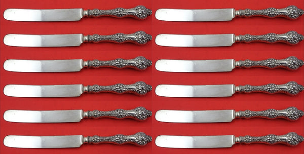 Old Orange Blossom by Alvin/Gorham Sterling Silver Dinner Knife blunt Set of 12