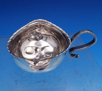 English Georgian Sterling Silver Sauce Boat Gadroon Rim Applied Handle (#7935)