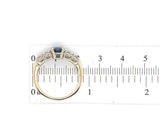 14k Yellow Gold 1.52 Carat Genuine Natural Sapphire and Diamond Ring (#J5570)