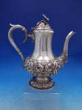 Rose by Stieff Sterling Silver Coffee Pot Hand Chased Repoussed (#7345)