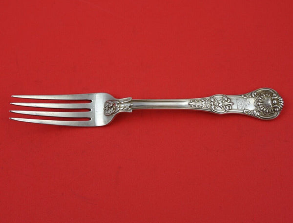 Queens by Unknown English Sterling Silver Dinner Fork w/Oyster Shell Back 8 1/4"