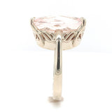 14k White Gold Large 10.85 Carat Genuine Natural Morganite Ring (#J6548)