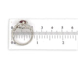 Edwardian Platinum 1.29ct Red Spinel and 1.75ct TW Mine Cut Diamond Ring #J7151