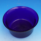 Silver on Copper Bowl with Cobalt Glass Liner 3 1/2" x 7 1/2" (#9231)