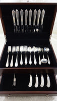 Old Colony by Watson Sterling Silver Flatware Set Service 47 Pieces Pointed End