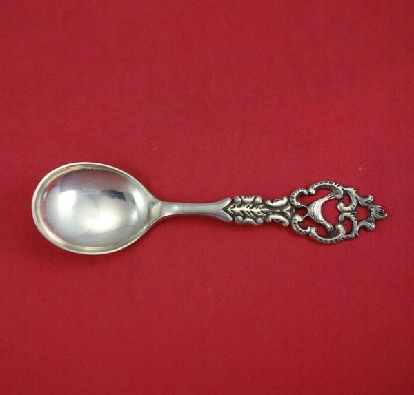 Norwegian Sterling Silver Condiment Spoon with Pheasant Motif 5 7/8" Serving