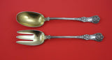 English King by Tiffany and Co Sterling  Salad Serving Set GW plain 10 1/4"