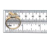 14k Yellow Gold Men's Genuine Natural Diamond Ring Horse and Horseshoe (#J6218)