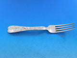 Lap Over Edge Acid Etched by Tiffany Sterling Regular Fork with Olives 7 1/4"