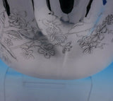 Whiting Sterling Silver Fruit Bowl with Acid Etched Flowers #1543E (#3331)