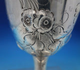 Coin Silver Water Goblet w/Floral Design 6 3/4" x 3 1/2" 7.5 ozt. c.1835 (#6763)